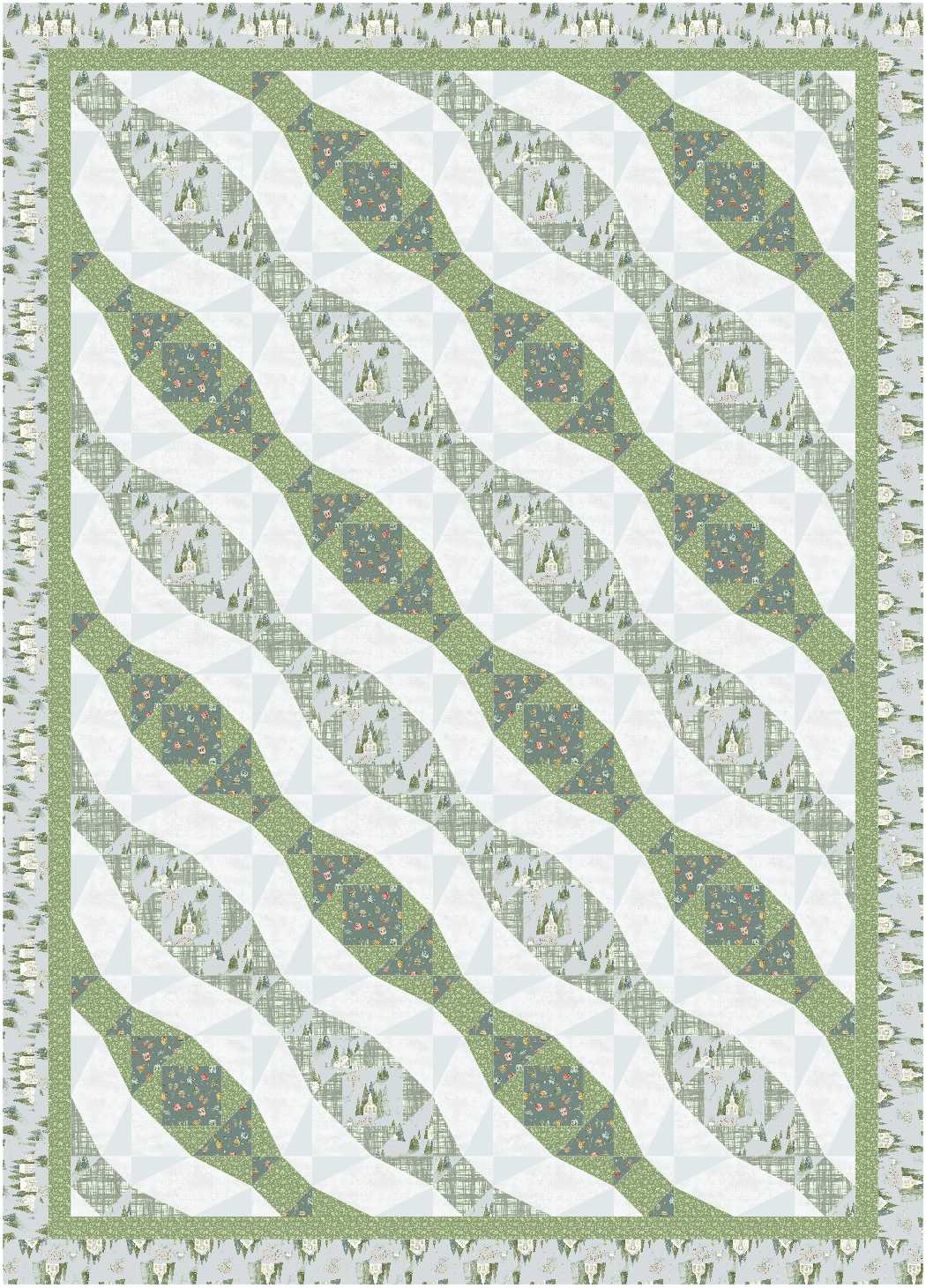 BL294 Avalanche Quilt Pattern Accuquilt friendly 3 sizes