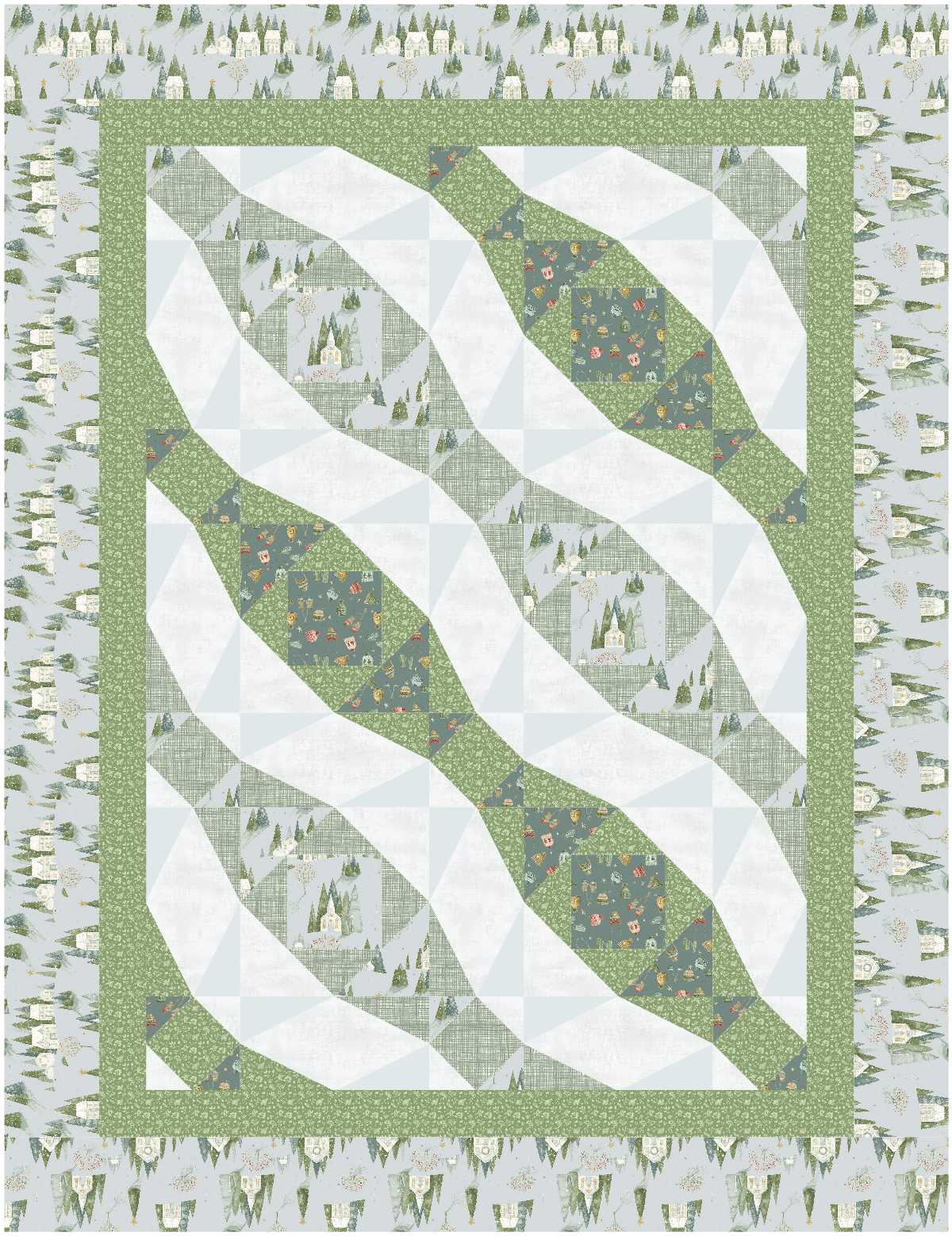 BL294 Avalanche Quilt Pattern Accuquilt friendly 3 sizes
