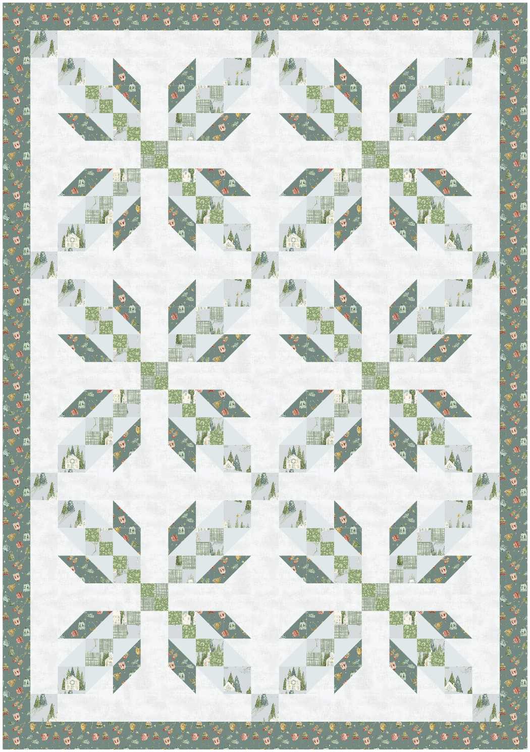 BL283 Bear Hugs Quilt Fabric KIT MEDIUM