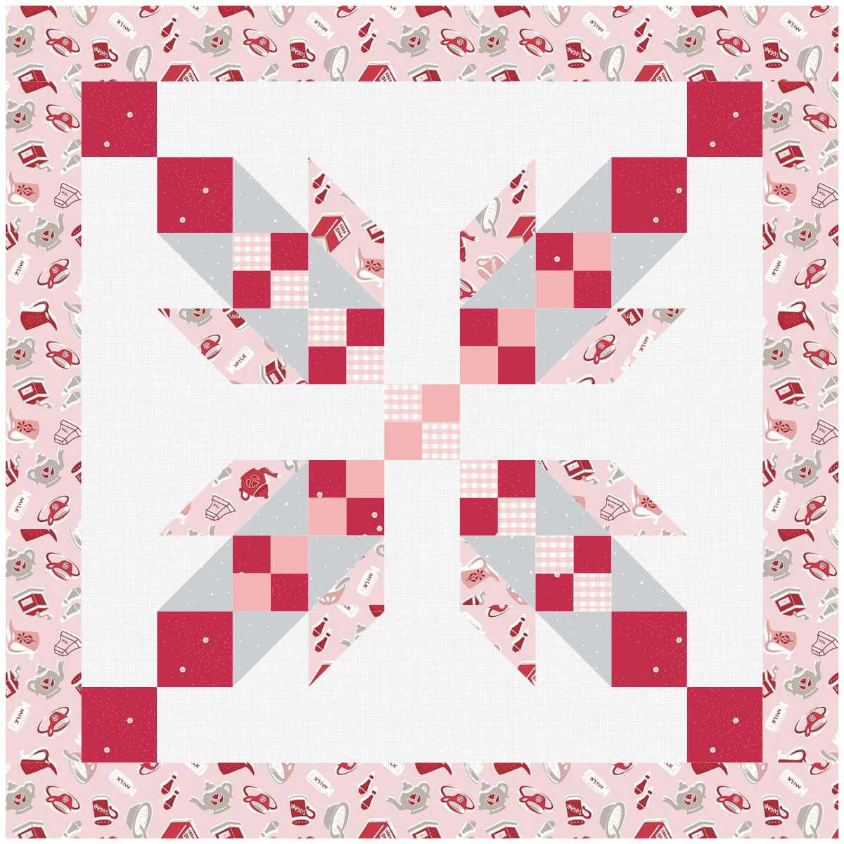 BL283 Bear Hugs Quilt Fabric KIT in 3 sizes