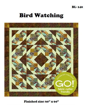 BL140 Bird Watching quilt pattern easy Accuquilt friendly, rotary cutting instructions included