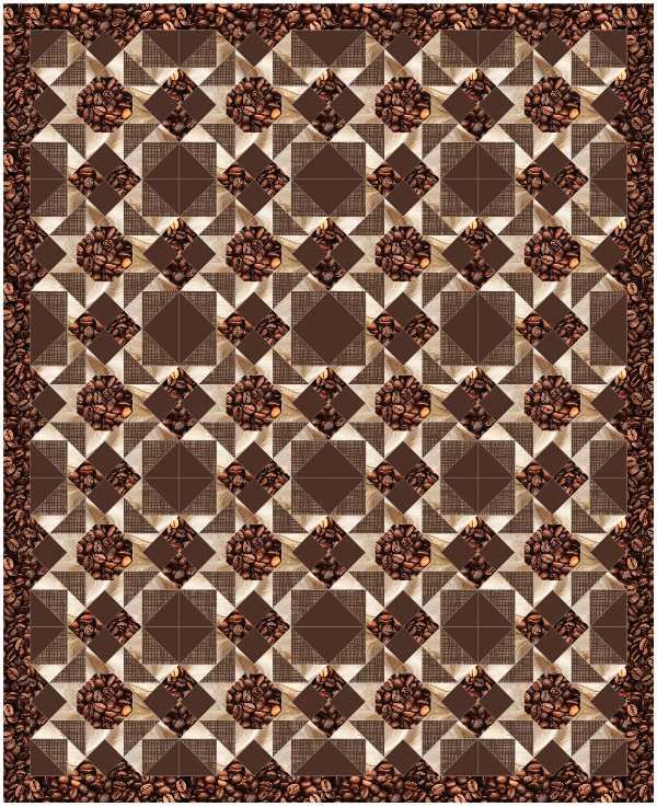 BL157 Blooming Onion Quilt Kit 2 sizes