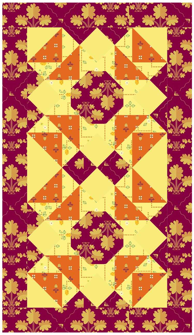 BL157 Blooming Onion Quilt Kit SMALL Norahs garden