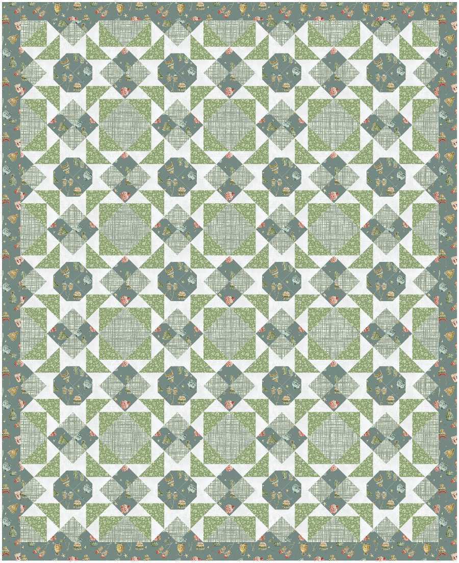 BL157 Blooming Onion Quilt Kit MEDIUM