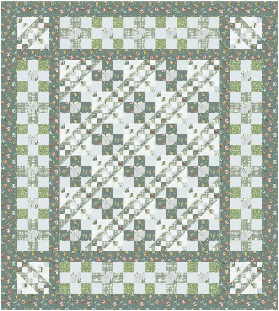 BL279 Blue Jay quilt KIT SMALL