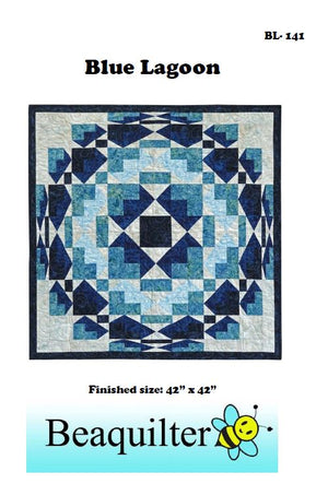 BL141 Blue Lagoon optical illusion Quilt pattern