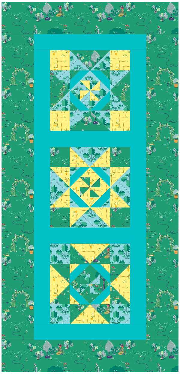 BL235 Book Swap FQ Quilt Kit SMALL Norahs garden