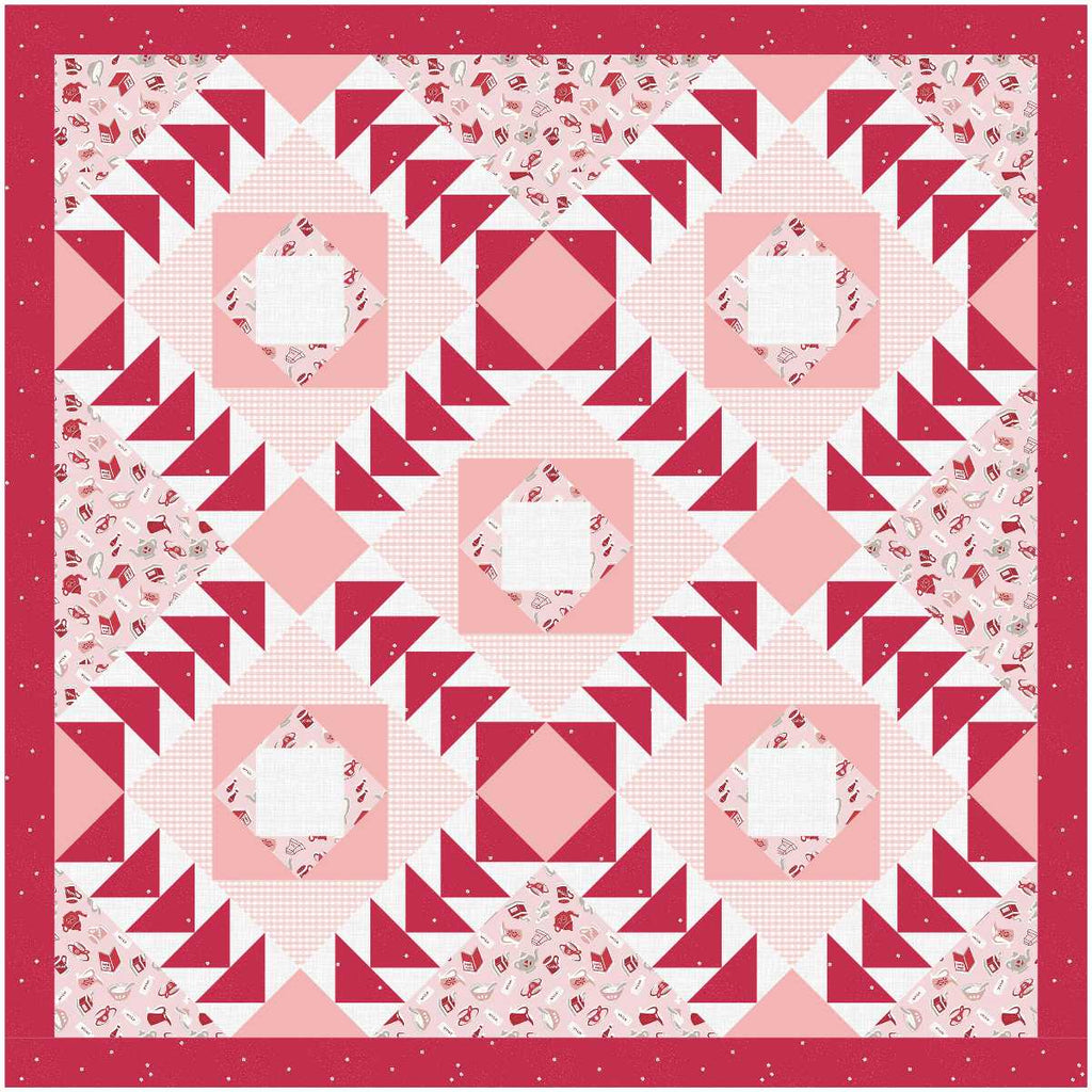 BL183 Camellia Quilt fabric Kit MEDIUM
