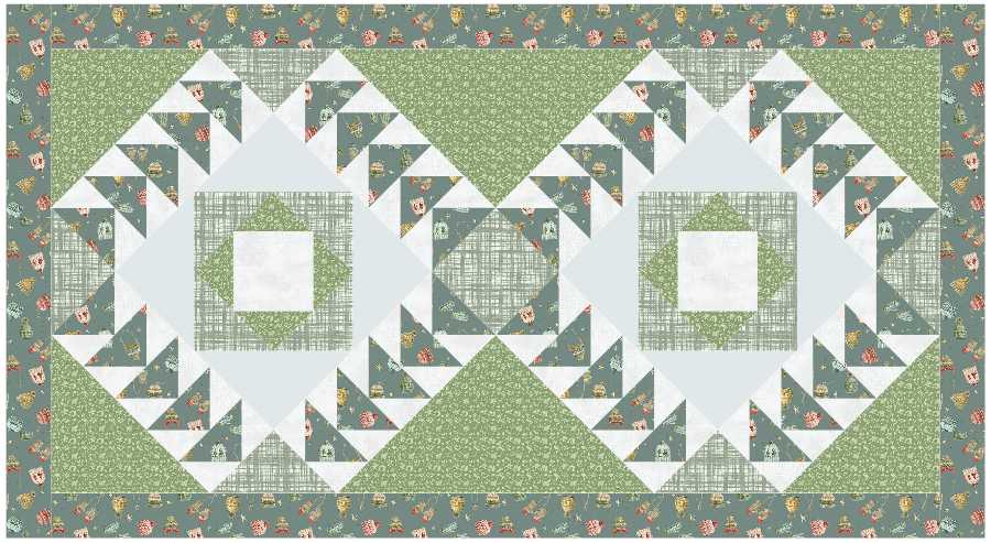 BL183 Camellia Quilt fabric Kit SMALL Winter