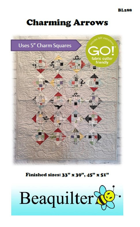 BL288 Charming Arrows Quilt pattern 2 sizes Charm Pack Friendly