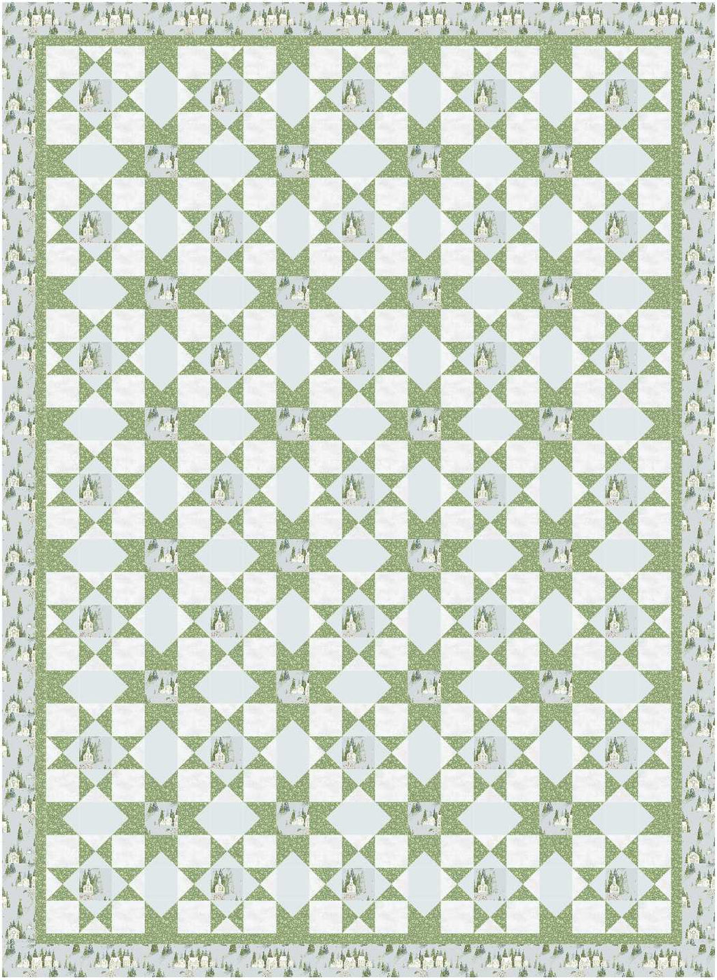 BL245 Chicken Coop Quilt fabric KIT LARGE
