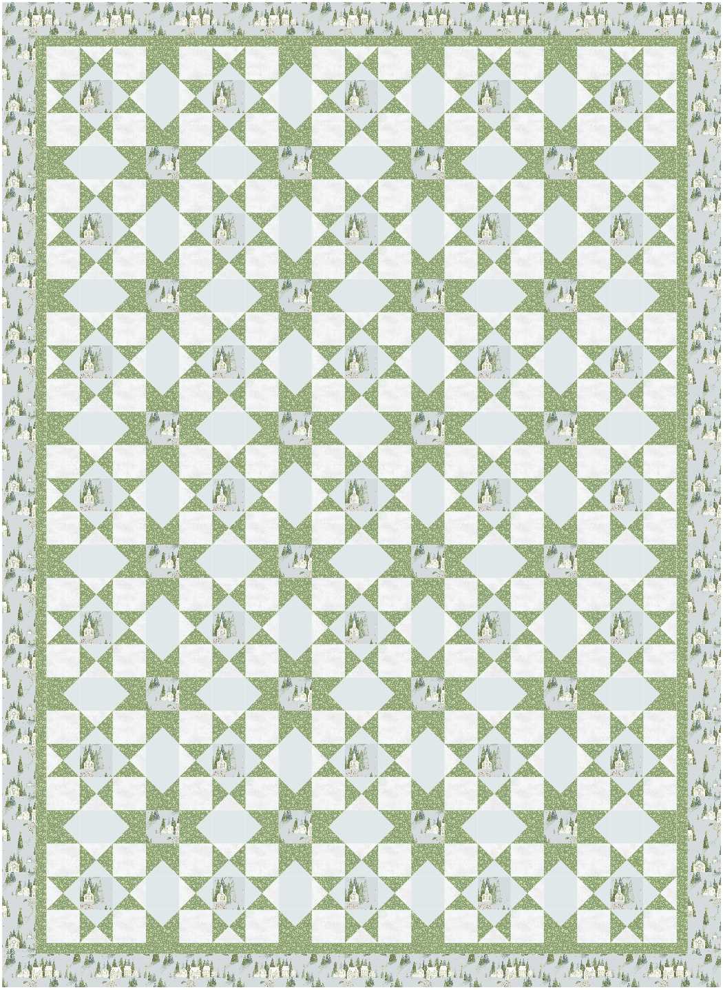 BL245 Chicken Coop Quilt fabric KIT LARGE