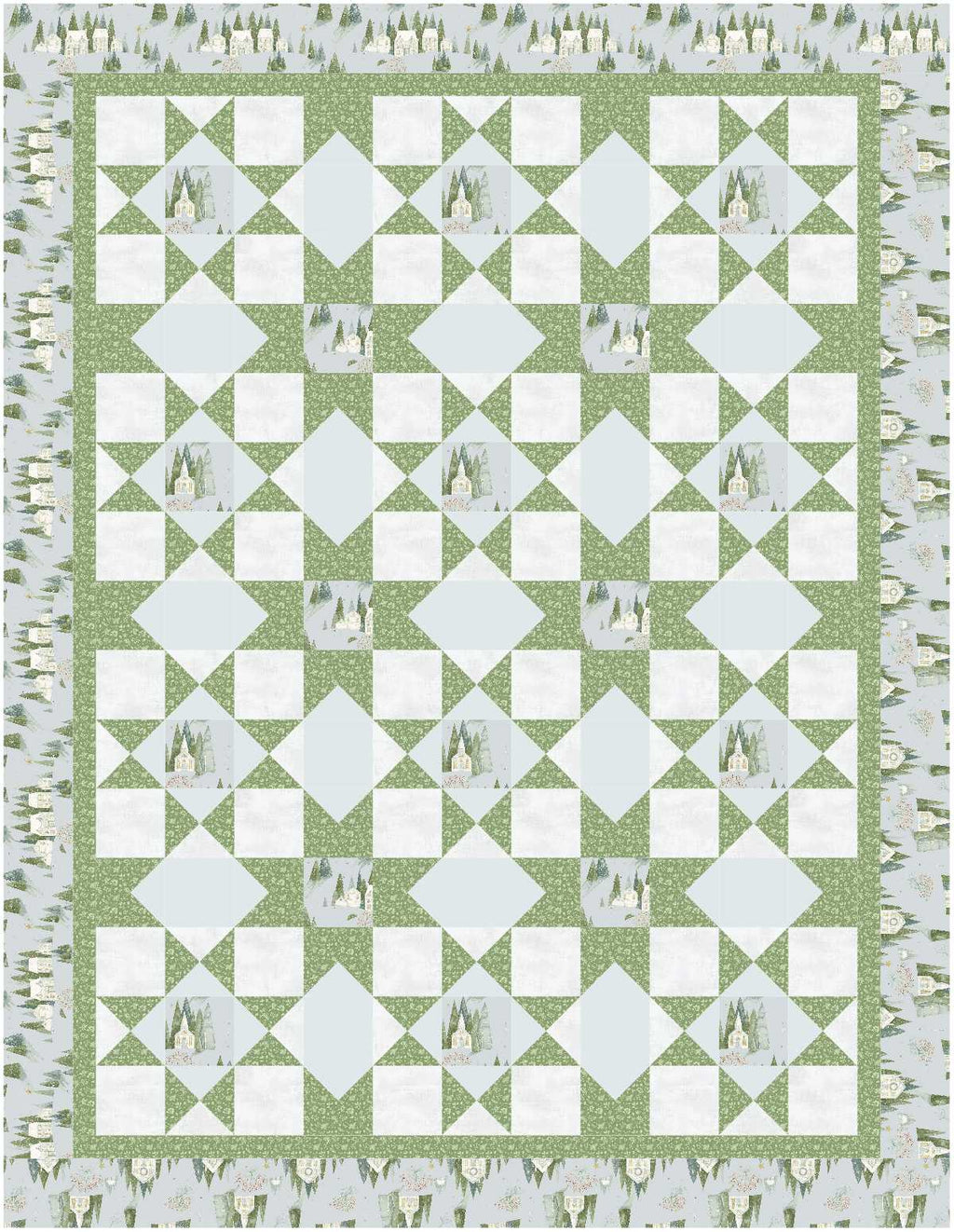 BL245 Chicken Coop Quilt fabric KIT MEDIUM