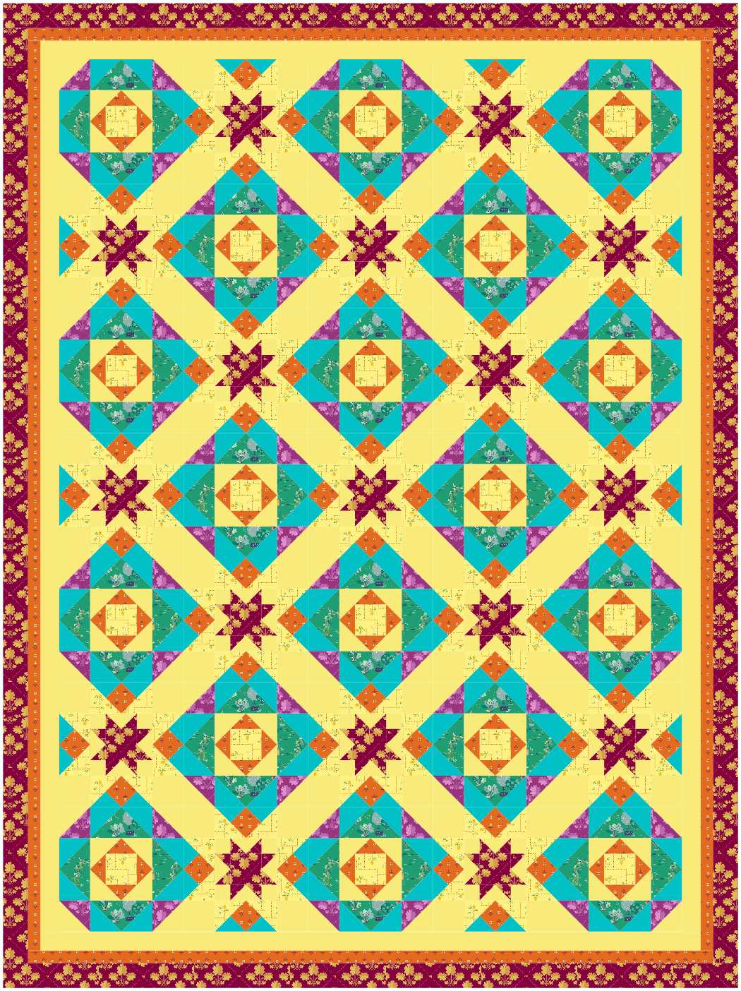 BL248 Coffee Break Quilt KIT LARGE Norahs garden