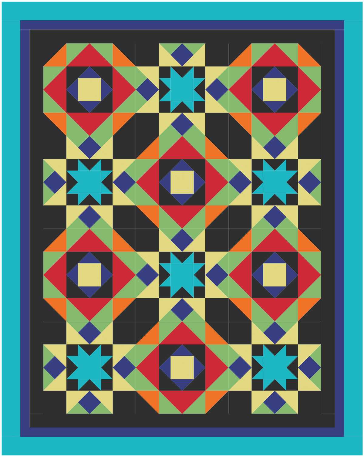 BL248 Coffee Break Quilt fabric KIT MEDIUM