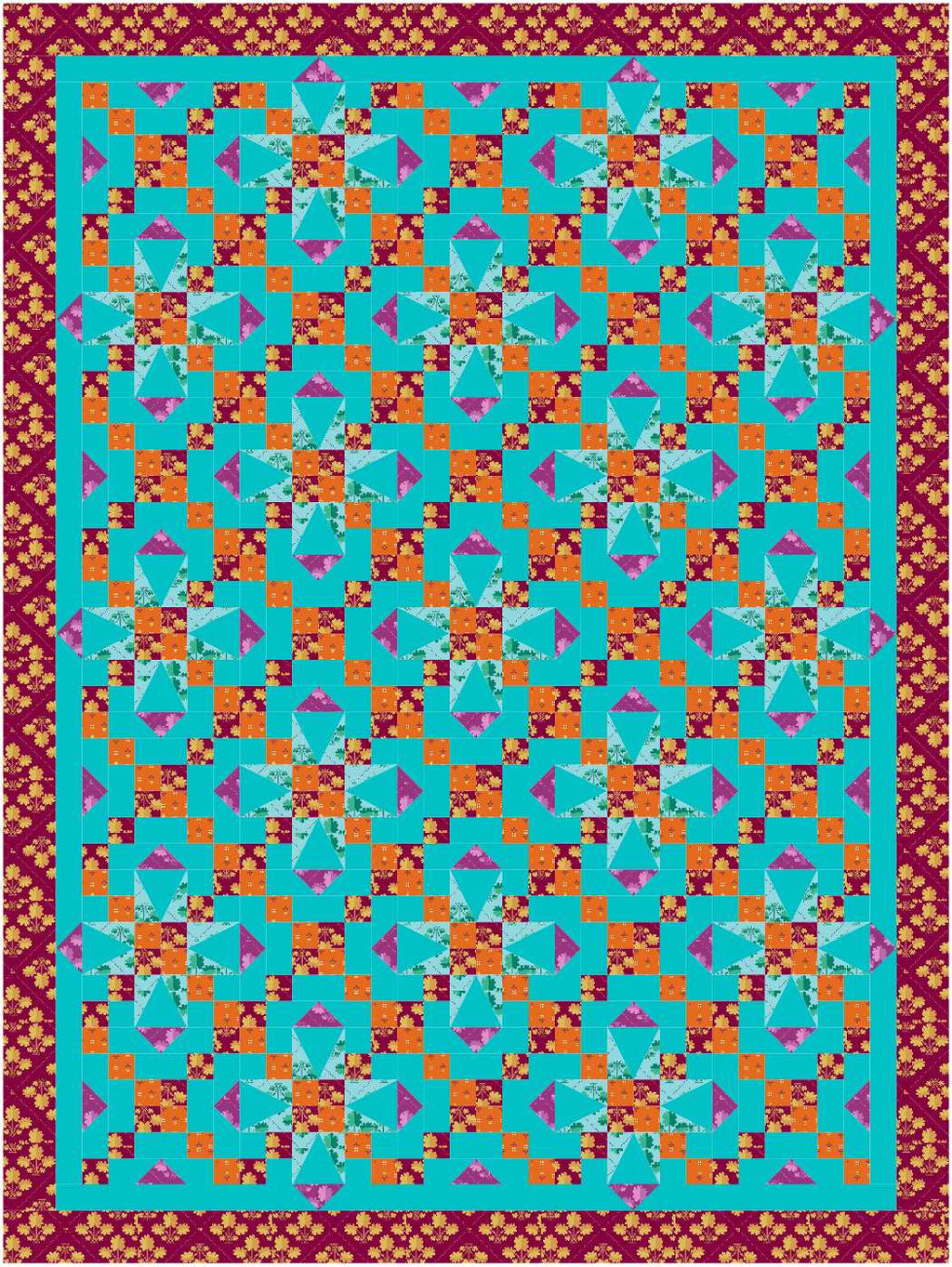 BL281 Cookie Crumbles quilt KIT LARGE Norahs garden