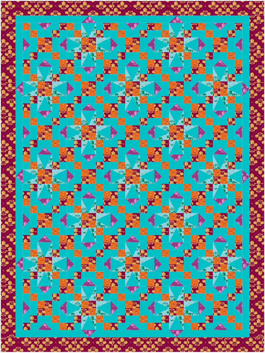 BL281 Cookie Crumbles quilt KIT LARGE Norahs garden