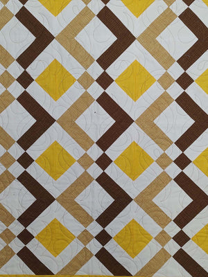 Arrowhead Yellow and Brown Retro baby lap quilt