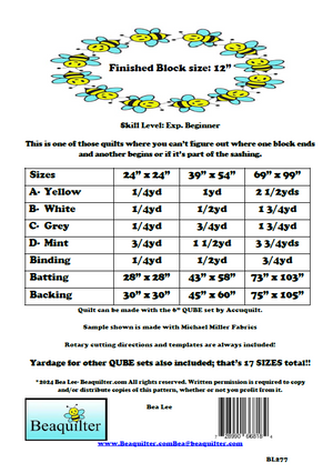BL277 Dandelions Quilt pattern 3 sizes Accuquilt Friendly
