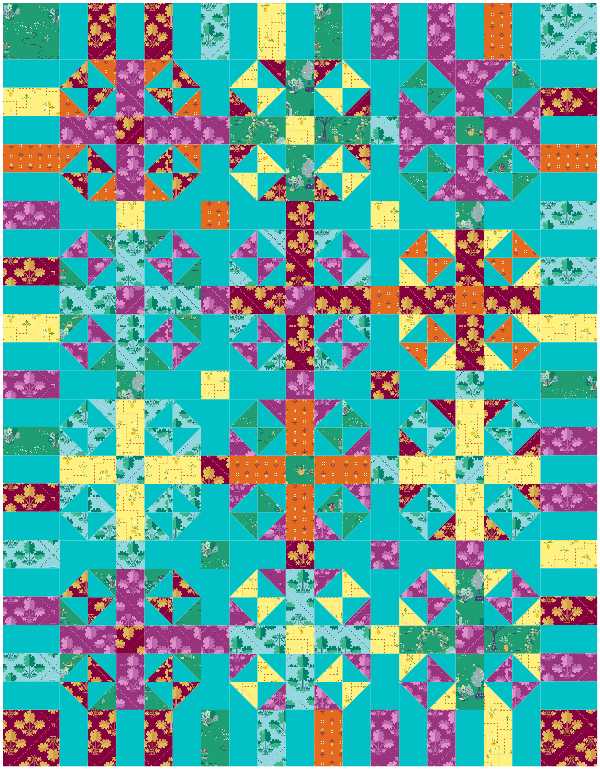 BL220 Defenestration Quilt Fabric KIT Norahs garden