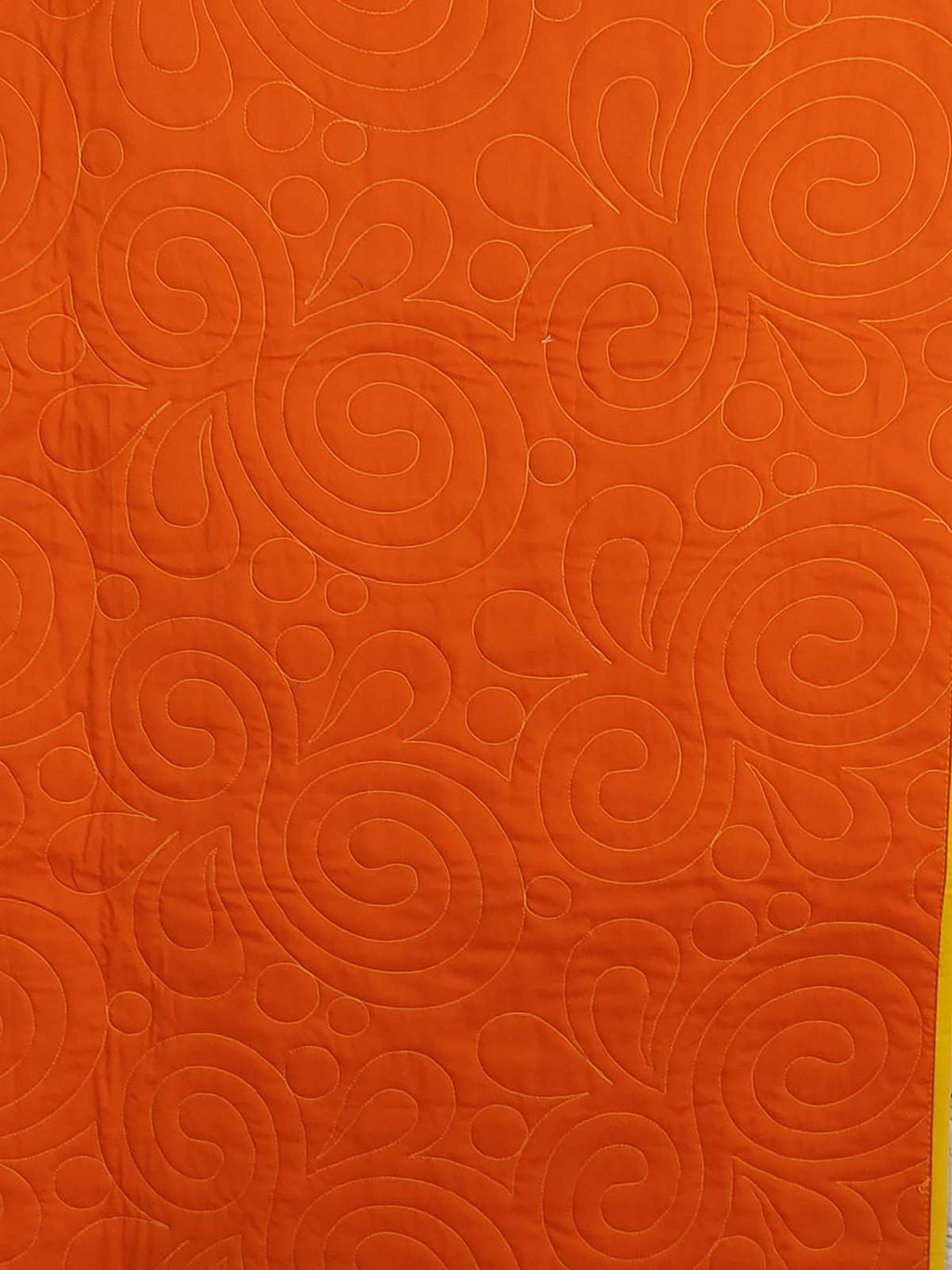 Modern Double Crossed Boy Orange and Blue lap quilt
