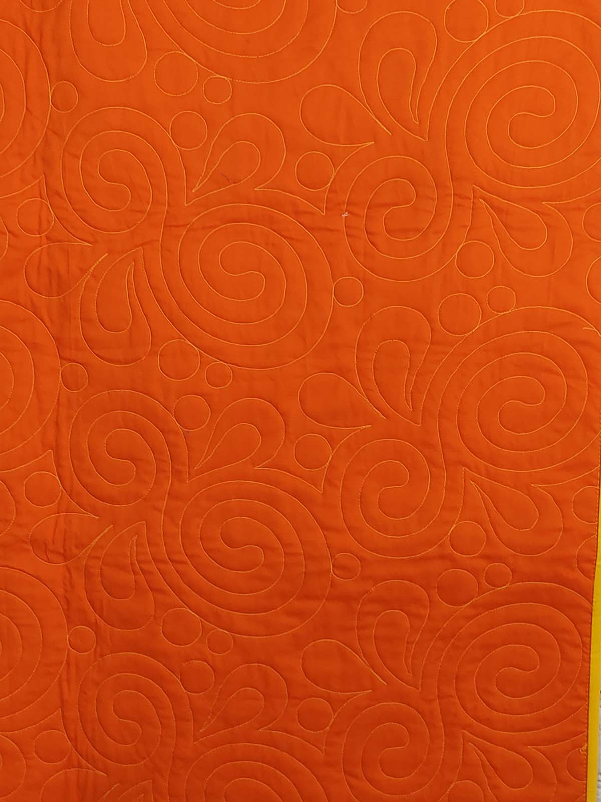 Modern Double Crossed Boy Orange and Blue lap quilt