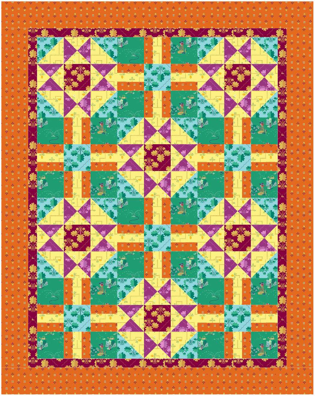 BL242 Election quilt KIT M Noras Garden