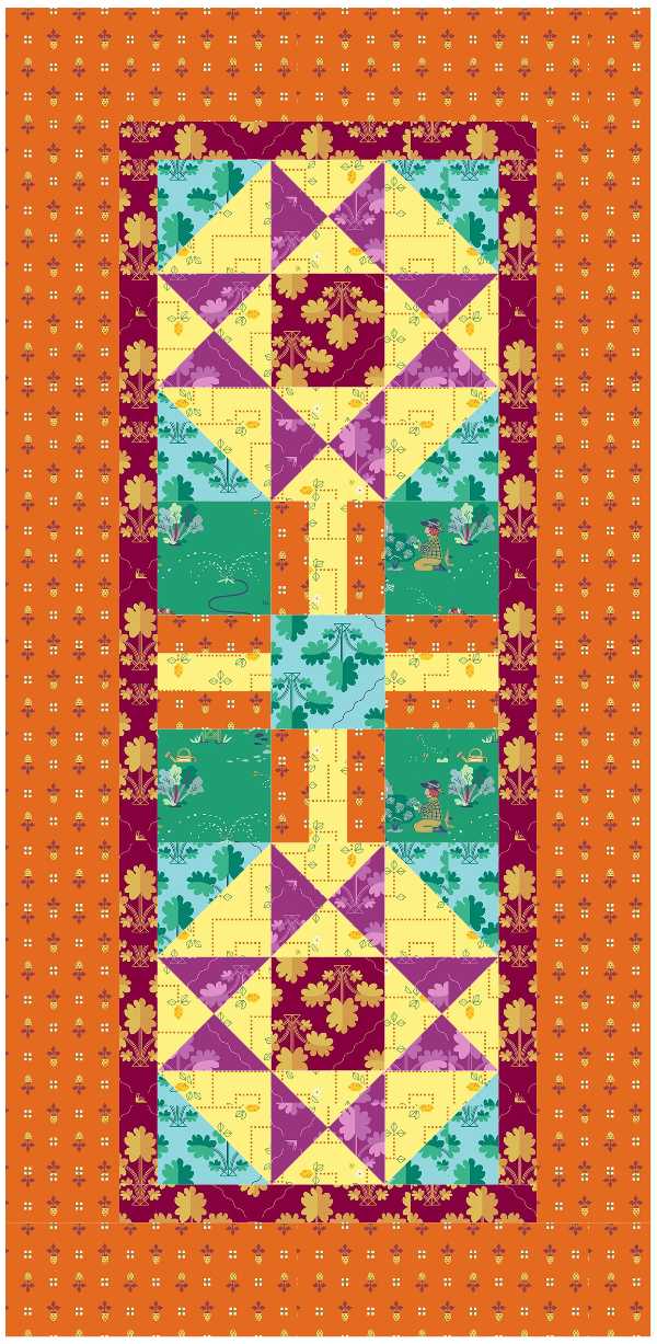 BL242 Election quilt KIT S Noras Garden
