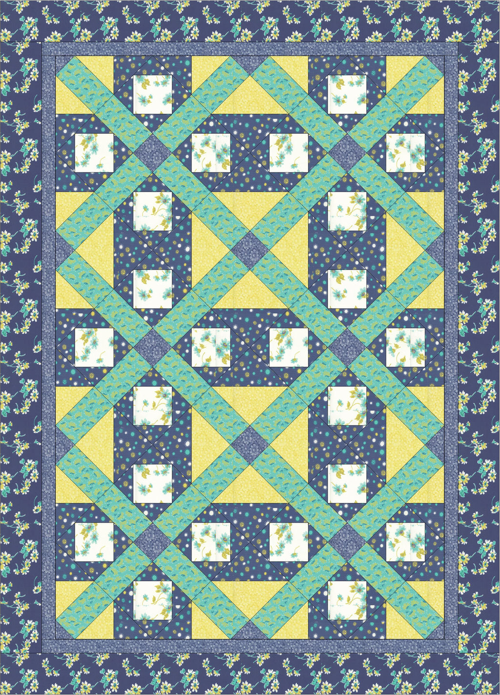 BL160 Eve Accuquilt friendly Quilt Pattern, rotary cutting instructions also included