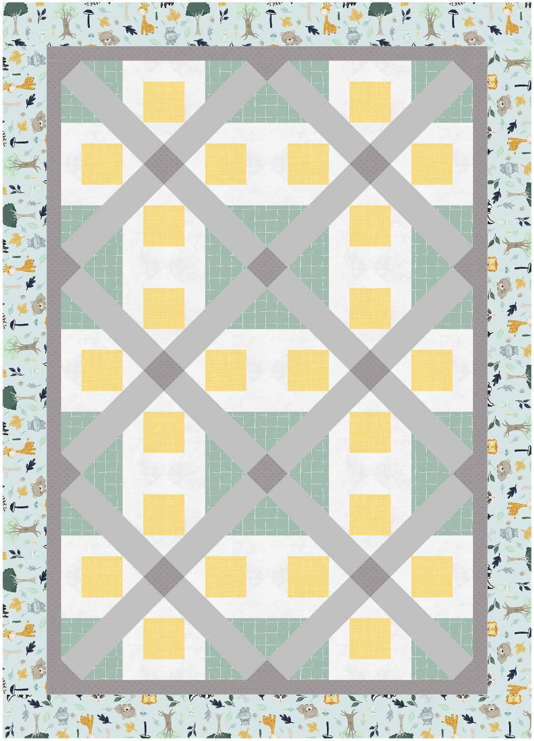 BL160 Eve Accuquilt friendly Quilt Pattern, rotary cutting instructions also included