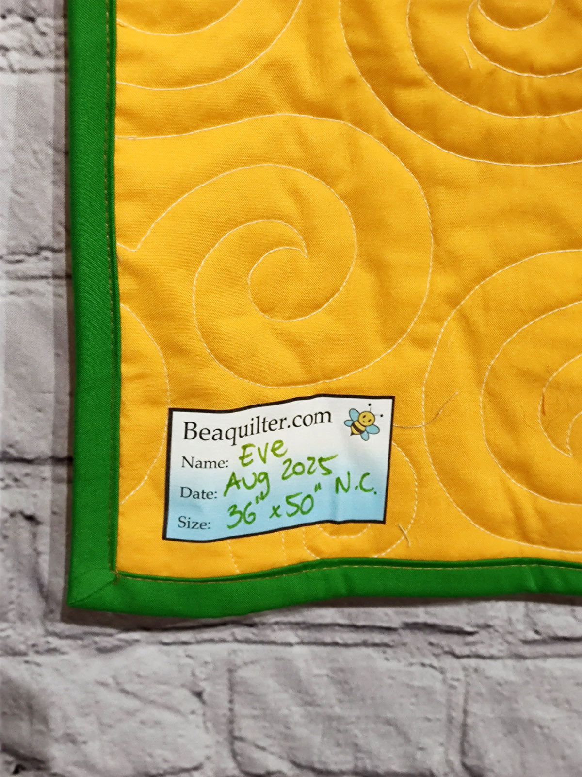 Eve Green Yellow and Orange solid modern Baby Lap quilt