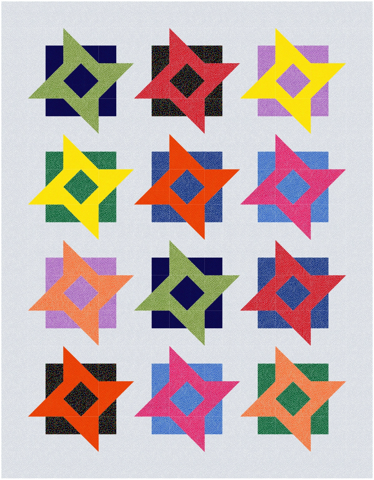 BL216 Fine China 10" squares Layer Cake Quilt pattern Accuquilt friendly templates and rotary cutting instructions always included