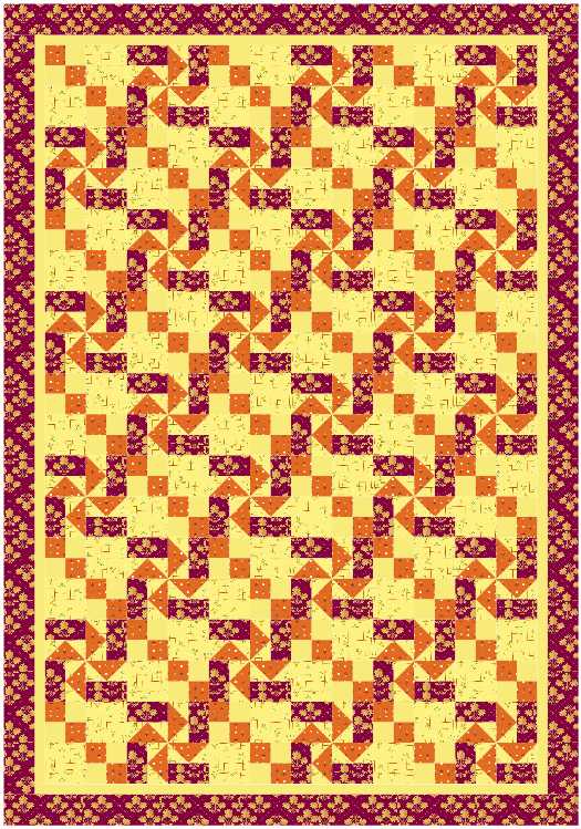 BL130 Flowing in the Breeze Quilt Kit LARGE Norahs Garden