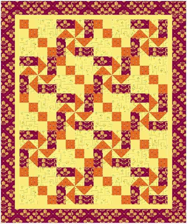 BL130 Flowing in the Breeze Quilt Kit MEDIUM Norahs garden