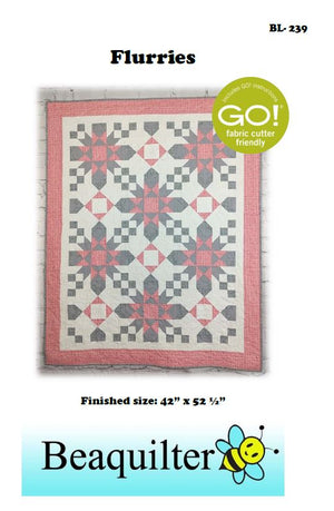 BL239 Flurries Quilt pattern Accuquilt friendly rotary cutting and templates always included
