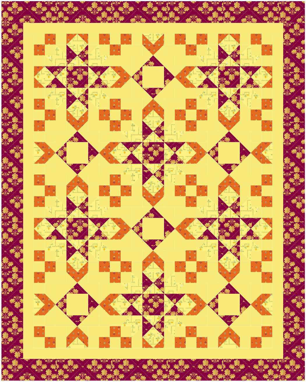 BL239 Flurries quilt KIT Noras Garden