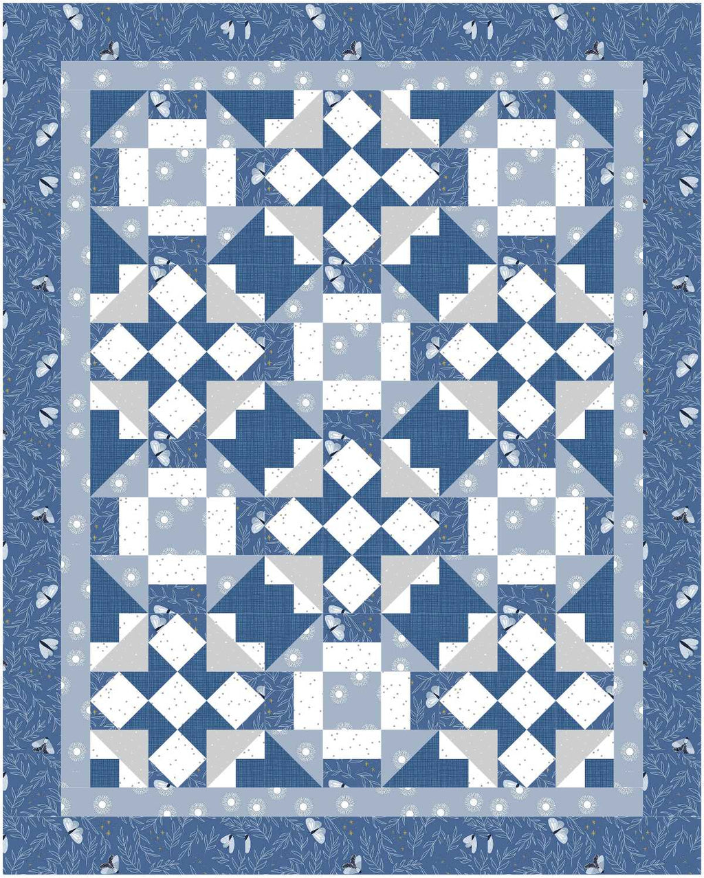 BL207 Flutterby Quilt pattern 2 sizes plus 10 more with other qube sizes