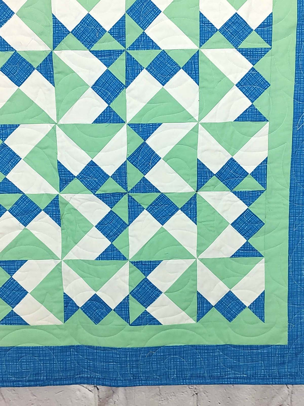 Flying Fish modern Baby Boy Quilt