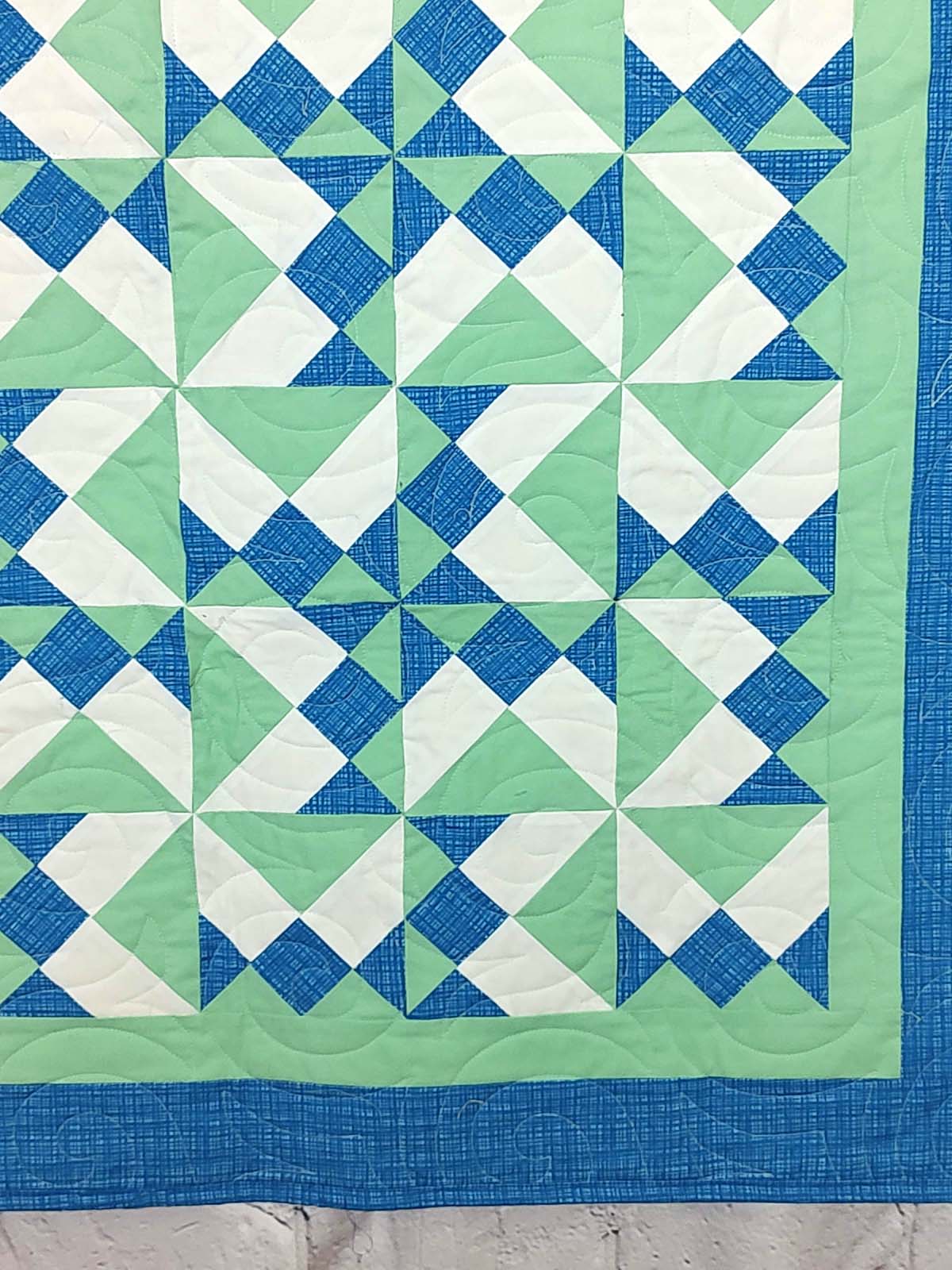 Flying Fish modern Baby Boy Quilt