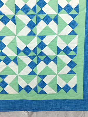 Flying Fish modern Baby Boy Quilt