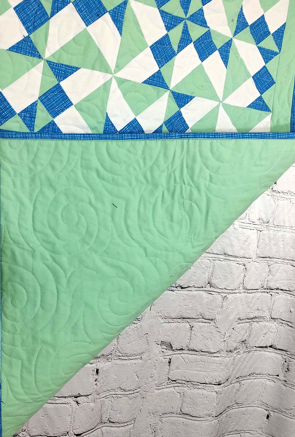 Flying Fish modern Baby Boy Quilt