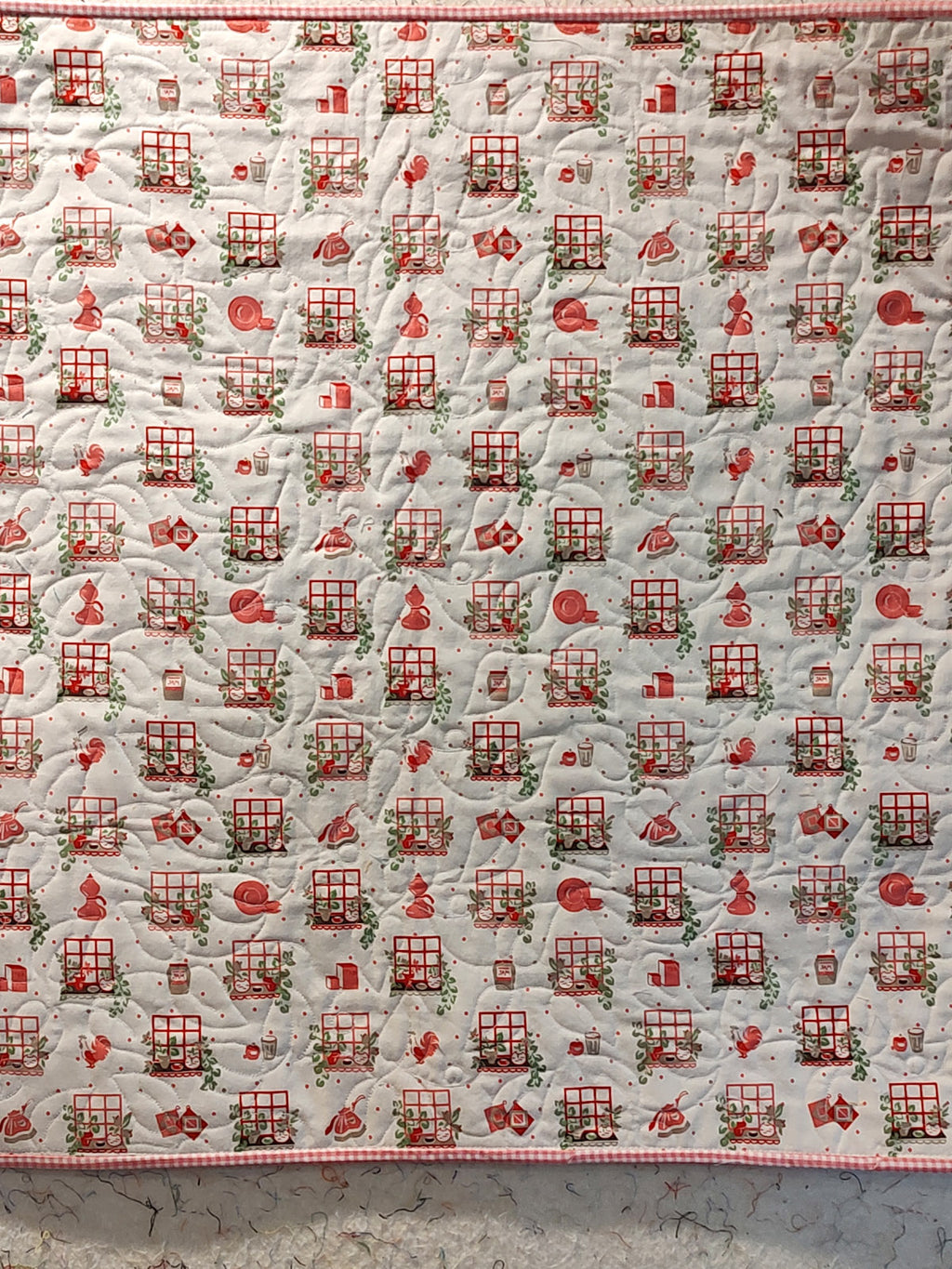 Pink Tea Window Wall hanging baby quilt