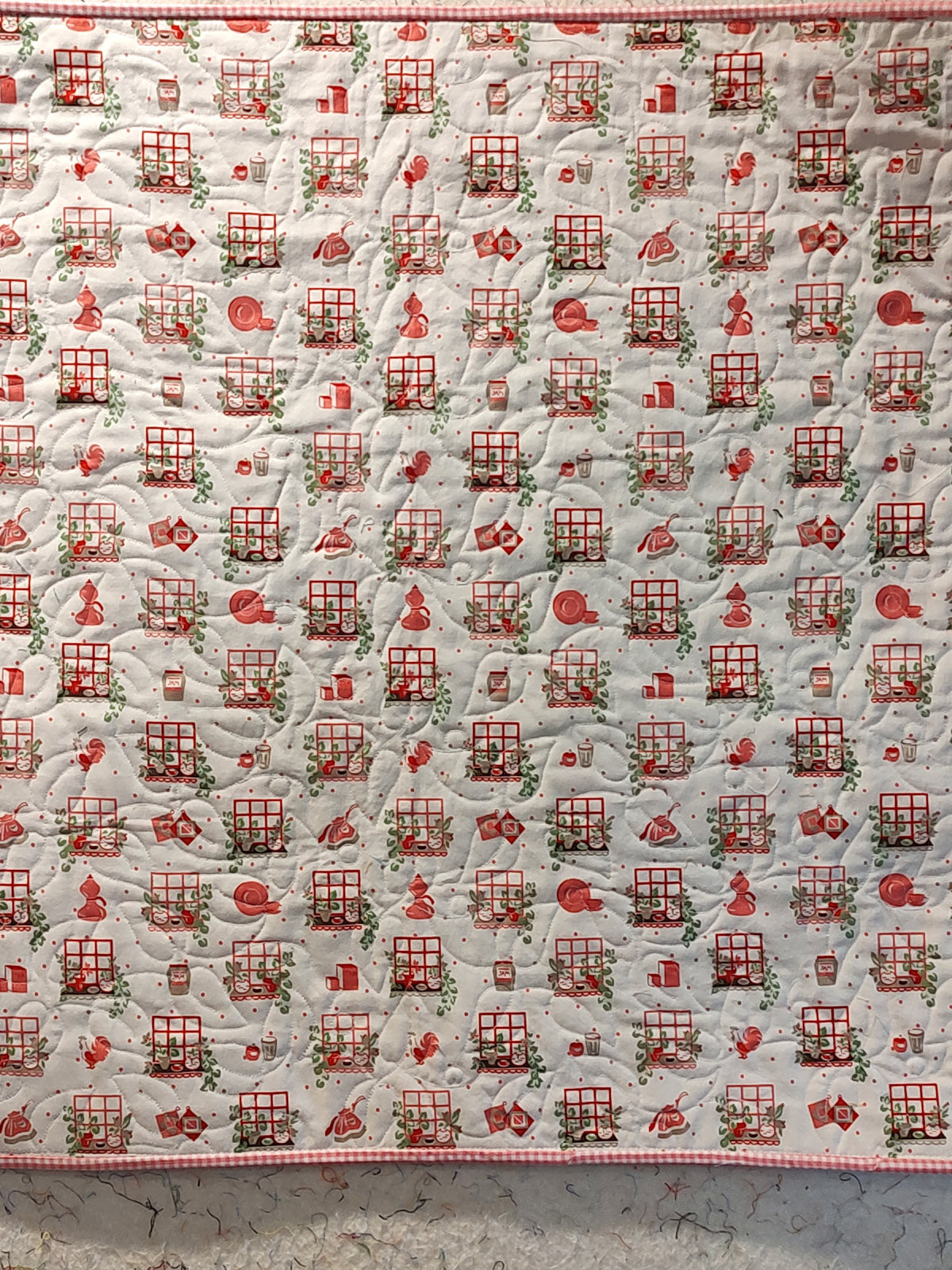 Pink Tea Window Wall hanging baby quilt