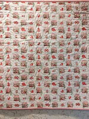 Pink Tea Window Wall hanging baby quilt