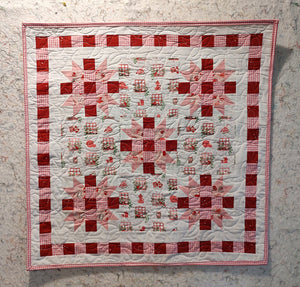 Pink Tea Window Wall hanging baby quilt