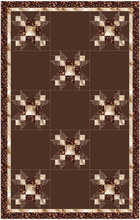 BL166 French Braid Stars Quilt Kit 2 sizes