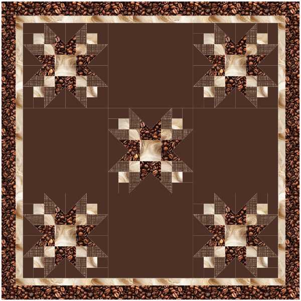 BL166 French Braid Stars Quilt Kit 2 sizes