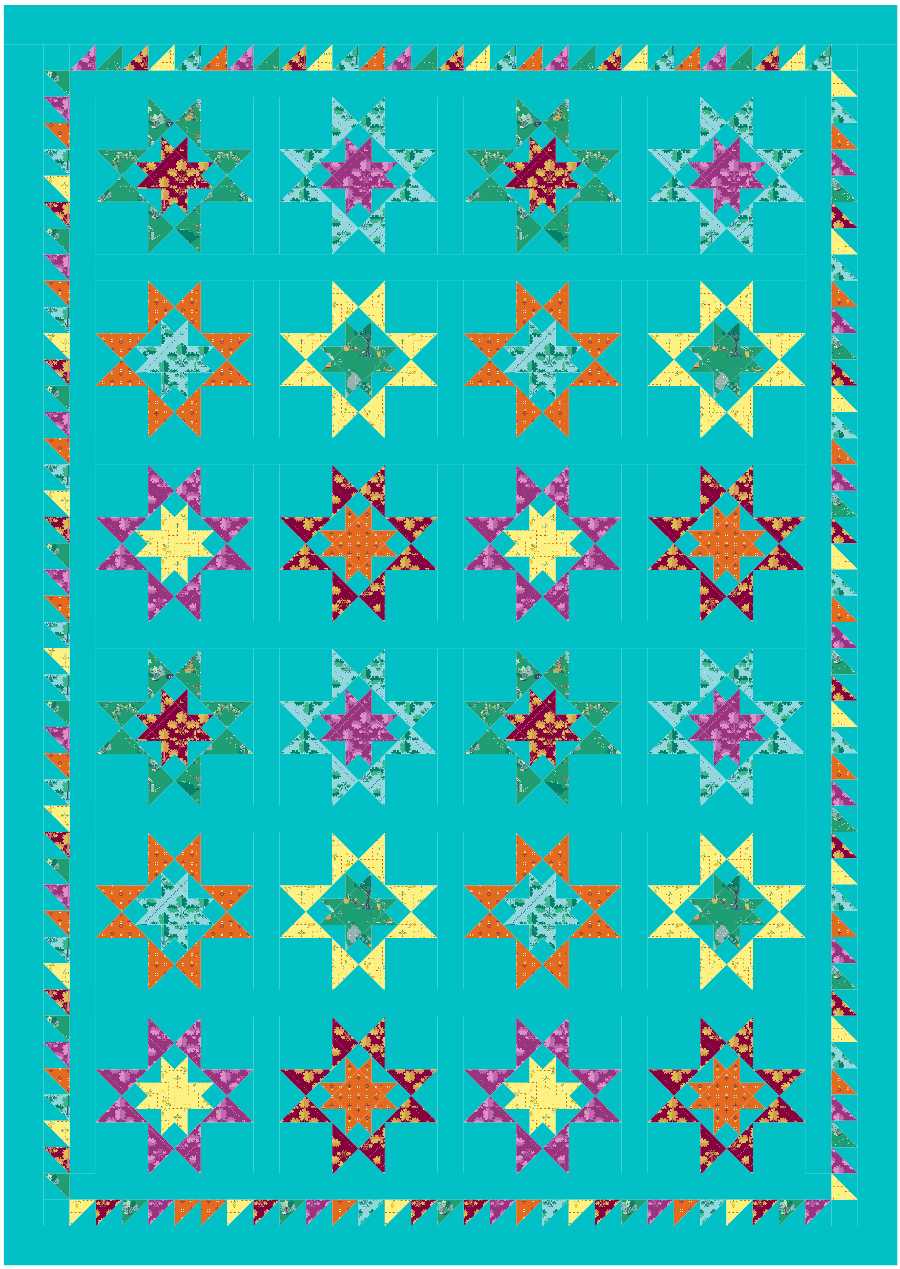 BL243 Fruit Basket quilt kit LARGE Noras Garden