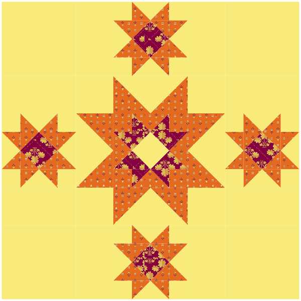 BL169 Full Moon Quilt fabric Kit SMALL Norahs garden