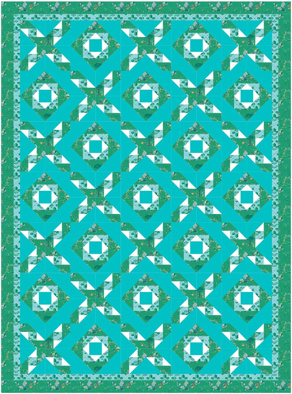BL282 Garret quilt KIT LARGE Norahs garden